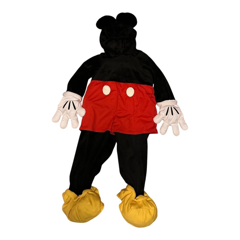 Disney Deluxe Mickey Mouse Halloween Costume Kids Youth 4 Plush Body suit Boys